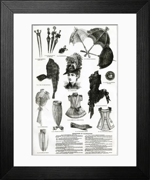 Framed Print : Womens clothing 1886 Framed Print : Womens clothing 1886