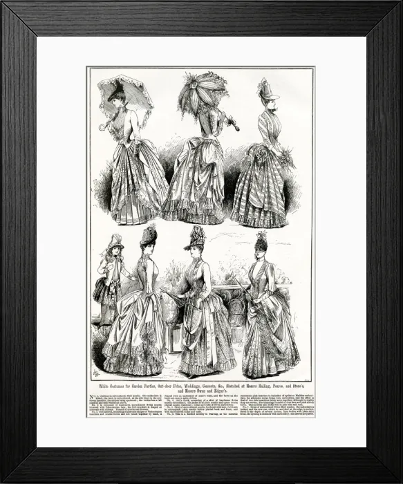 Framed Print : Womens clothing 1886 Framed Print : Womens clothing 1886