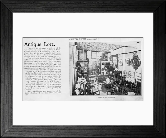 Framed Print : Rudkin Bros, 4 Paddington Street, London W1 Framed Print : Rudkin Bros, 4 Paddington Street, London W1