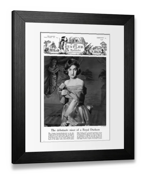 Framed Print : Tatler cover - Miss Georgina Montagu-Douglas-Scott Framed Print : Tatler cover - Miss Georgina Montagu-Douglas-Scott