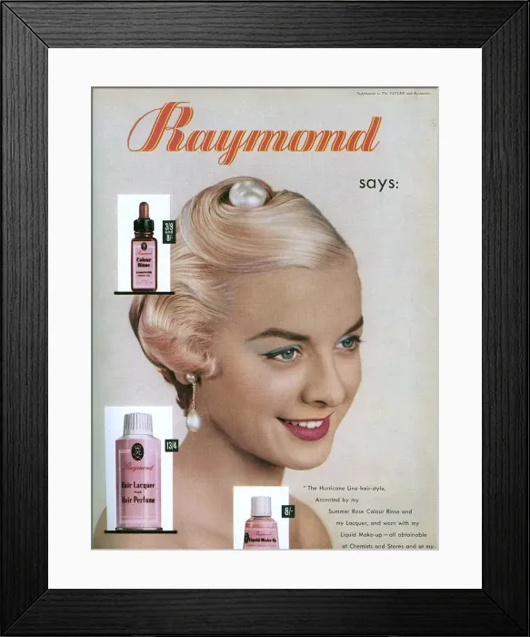 Framed Print : Raymond hair style advertisement Framed Print : Raymond hair style advertisement