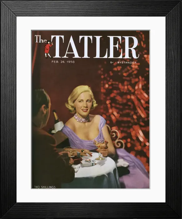 Framed Print : Tatler cover - London nightlife, 1958 Framed Print : Tatler cover - London nightlife, 1958