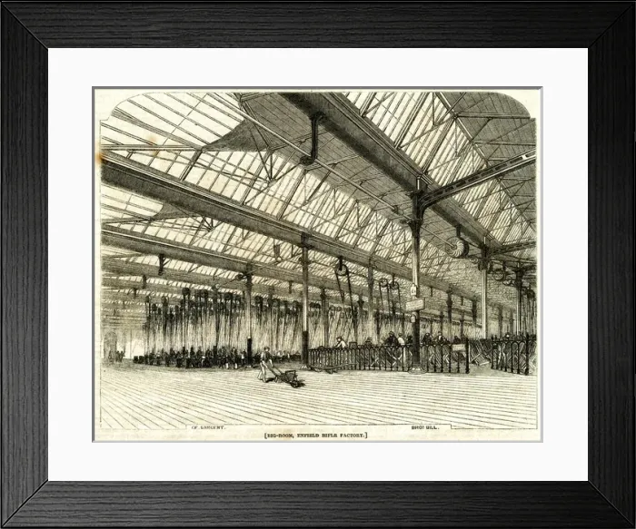 Framed Print : Big-Room, Enfield Rifle Factory Framed Print : Big-Room, Enfield Rifle Factory