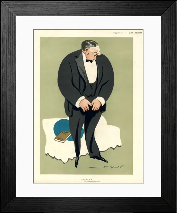 Framed Print : Cartoon, Charles Henry Hawtrey, English actor Framed Print : Cartoon, Charles Henry Hawtrey, English actor