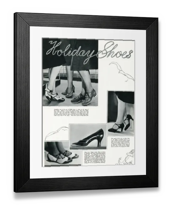 Framed Print : Holiday shoes 1933 Framed Print : Holiday shoes 1933