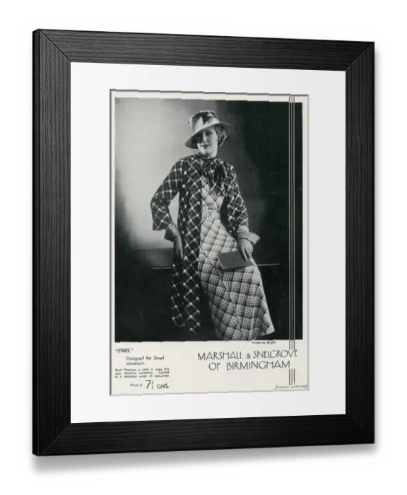 Framed Print : Advert for Marshall & Snelgrove womens clothing 1933 Framed Print : Advert for Marshall & Snelgrove womens clothing 1933