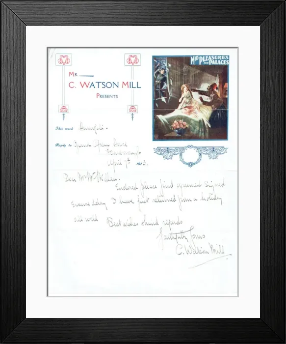 Framed Print : Mid Pleasures and Palaces by C Watson Mill Framed Print : Mid Pleasures and Palaces by C Watson Mill