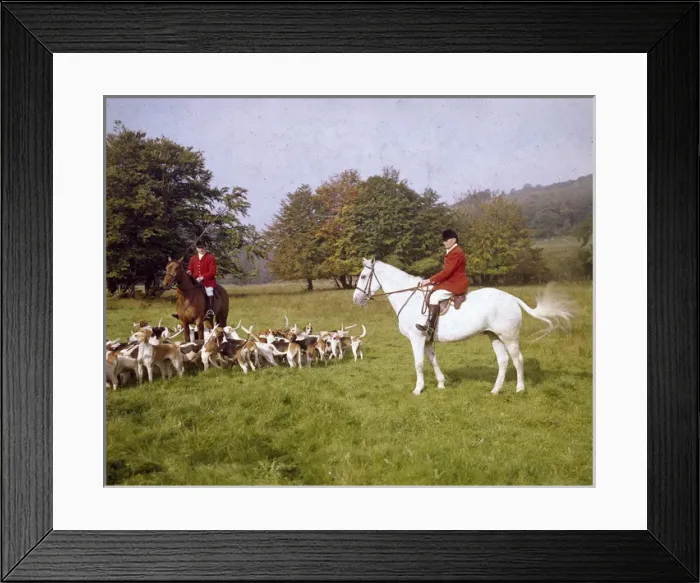 Framed Print : Devon and Somerset huntsmen and staghounds Framed Print : Devon and Somerset huntsmen and staghounds