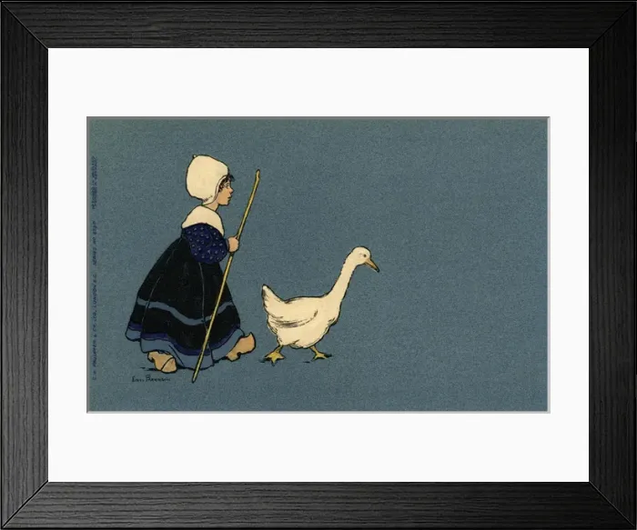 Framed Print : Dutch girl in blue Framed Print : Dutch girl in blue