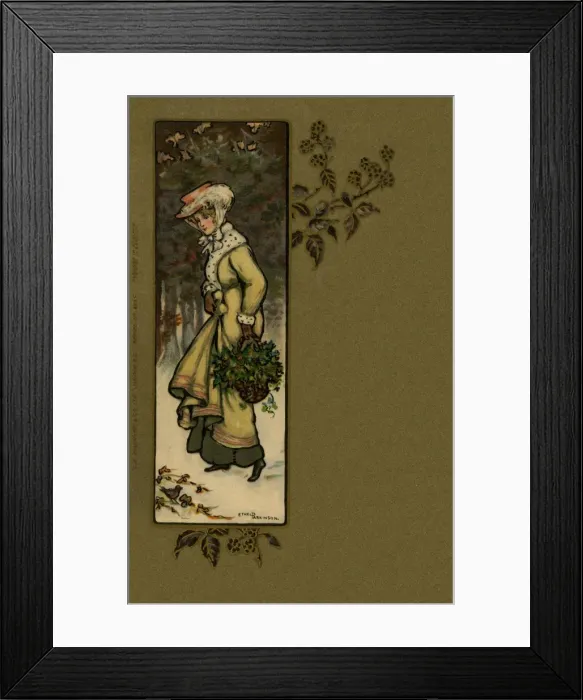 Framed Print : Young lady in a winter scene Framed Print : Young lady in a winter scene