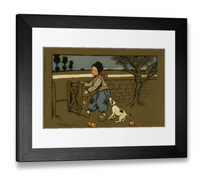 Framed Print : Dutch boy scrumping Framed Print : Dutch boy scrumping