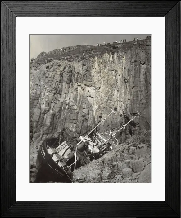 Framed Print : Wreck of French Fishing Boat Varenne, Lands End, Cornwall Framed Print : Wreck of French Fishing Boat Varenne, Lands End, Cornwall