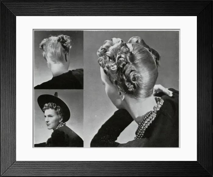Framed Print : Hairstyles of 1938 Framed Print : Hairstyles of 1938