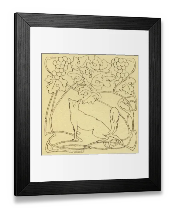 Framed Print : Needlework pattern in outline Framed Print : Needlework pattern in outline