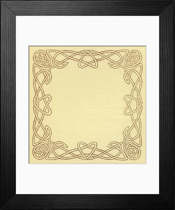 Framed Print : Needlework pattern in outline Framed Print : Needlework pattern in outline