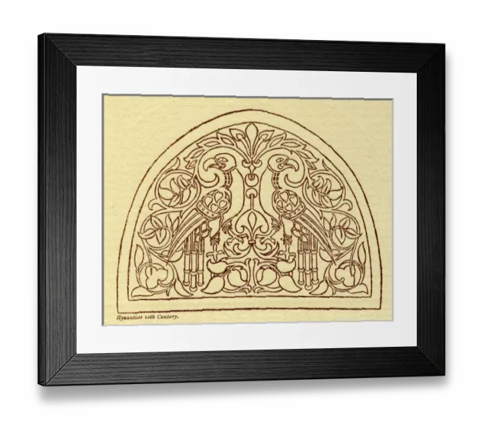 Framed Print : Needlework pattern in outline Framed Print : Needlework pattern in outline