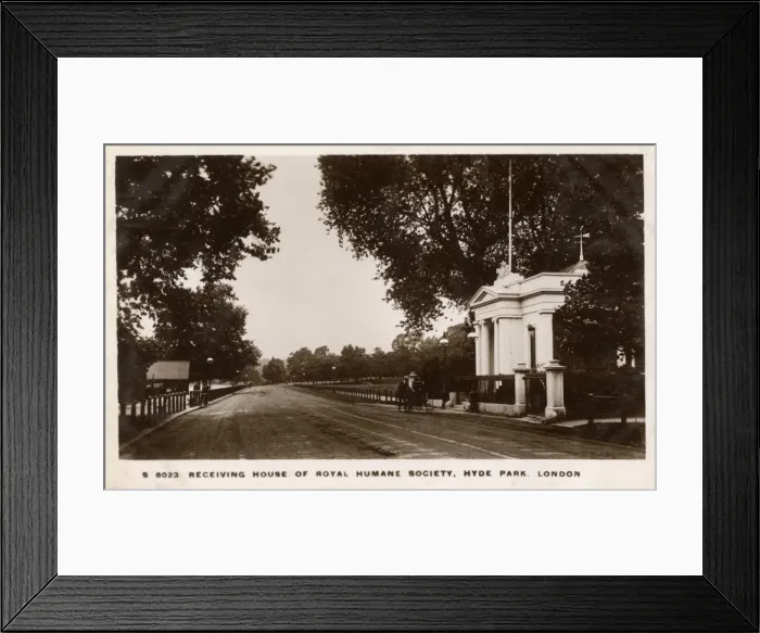 Framed Print : Receiving House of Royal Humane Society, Hyde Park, London Framed Print : Receiving House of Royal Humane Society, Hyde Park, London