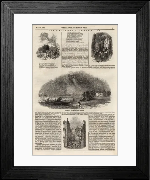 Framed Print : The aftermath of the great storm in London Framed Print : The aftermath of the great storm in London