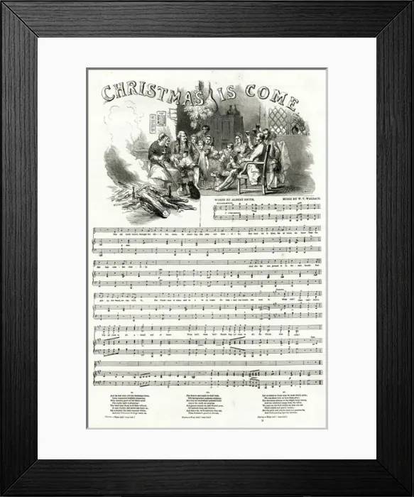 Framed Print : Christmas is Come 1850 Framed Print : Christmas is Come 1850
