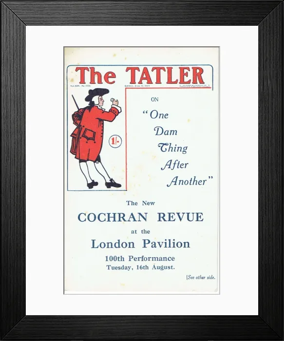 Framed Print : One Dam Thing After Another revue by Ronald Jeans Framed Print : One Dam Thing After Another revue by Ronald Jeans