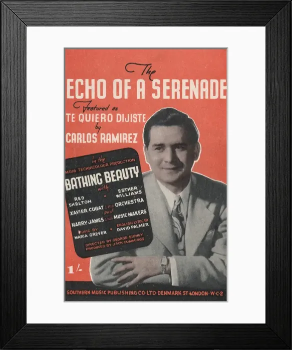 Framed Print : The echo of a serenade - Music Sheet Cover Framed Print : The echo of a serenade - Music Sheet Cover