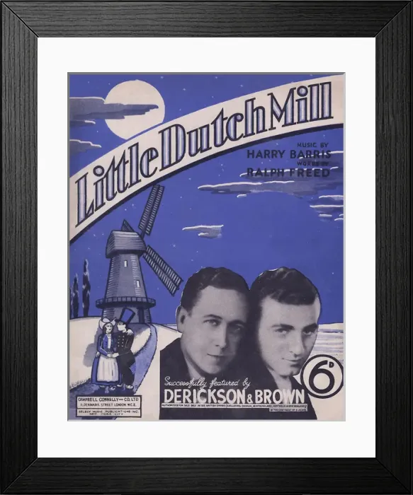 Framed Print : Little Dutch Mill - Music Sheet Cover Framed Print : Little Dutch Mill - Music Sheet Cover