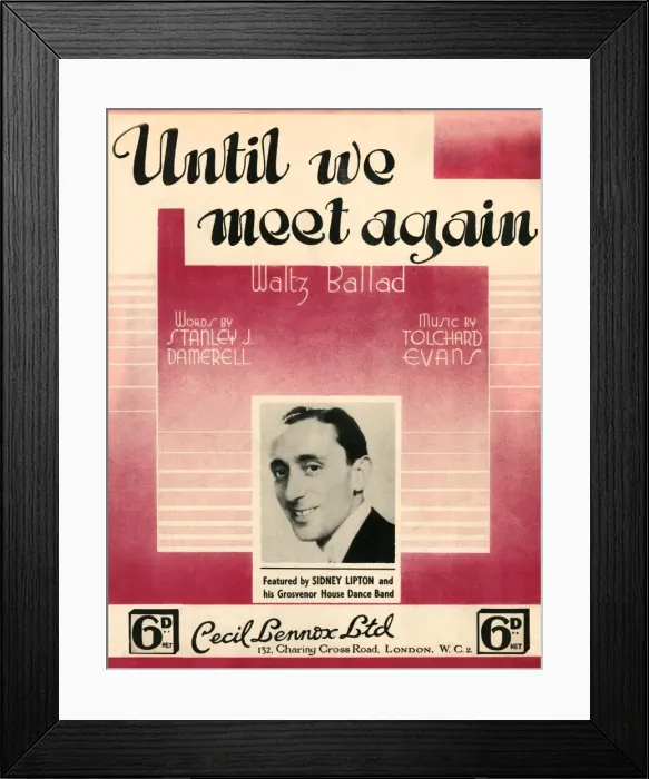 Framed Print : Until we meet again - Music Sheet Cover Framed Print : Until we meet again - Music Sheet Cover