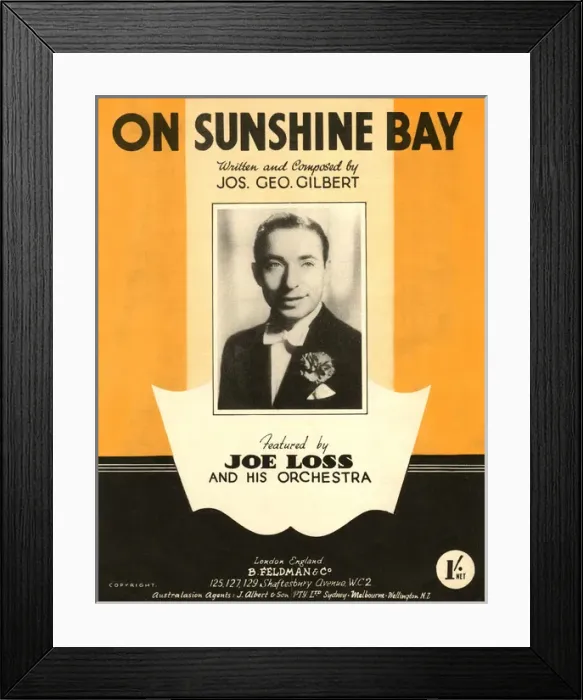 Framed Print : On Sunshine Bay - Music Sheet Cover Framed Print : On Sunshine Bay - Music Sheet Cover