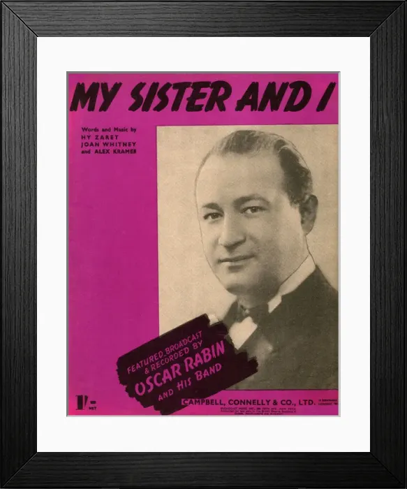 Framed Print : My sister and I - Music Sheet Cover Framed Print : My sister and I - Music Sheet Cover