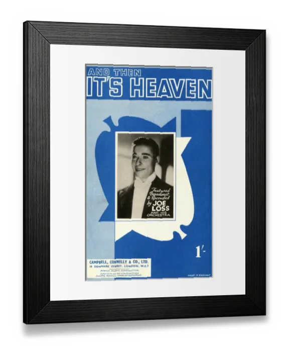 Framed Print : And then its heaven - Music Sheet Cover Framed Print : And then its heaven - Music Sheet Cover