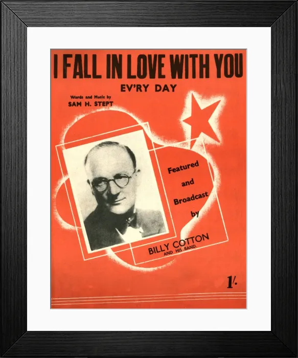Framed Print : I fall in love with you ev ry day - Music Sheet Cover Framed Print : I fall in love with you ev ry day - Music Sheet Cover