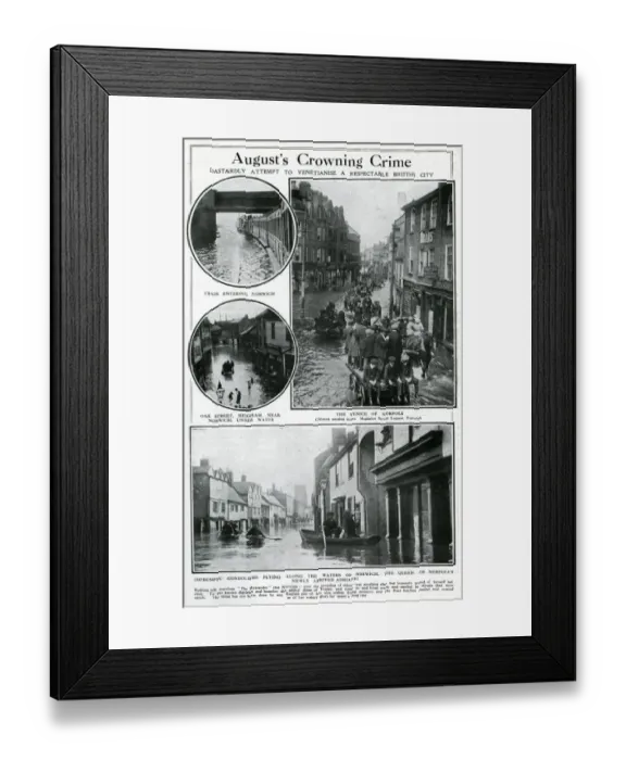 Framed Print : Norwich flooded 1912 Framed Print : Norwich flooded 1912