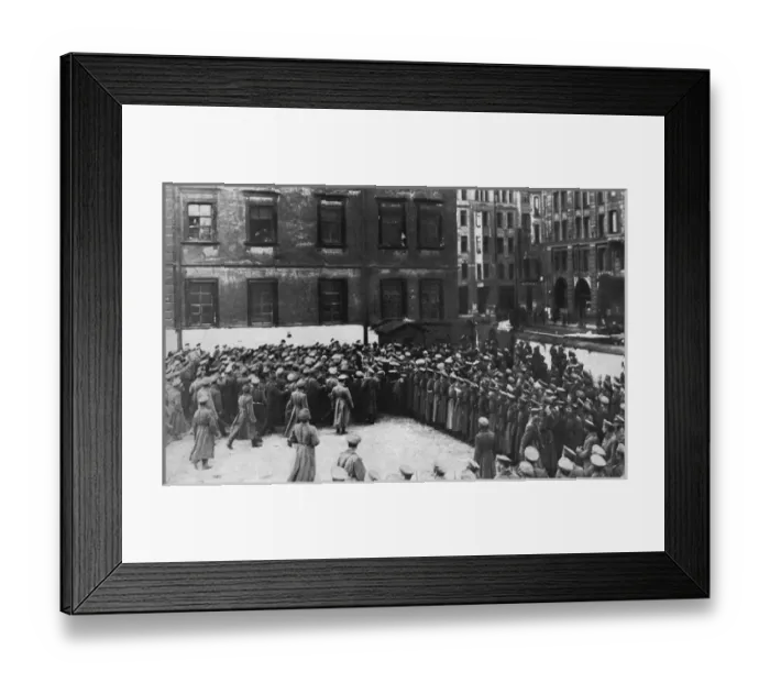 Framed Print : Soldiers on parade during Revolution, Petrograd, Russia Framed Print : Soldiers on parade during Revolution, Petrograd, Russia
