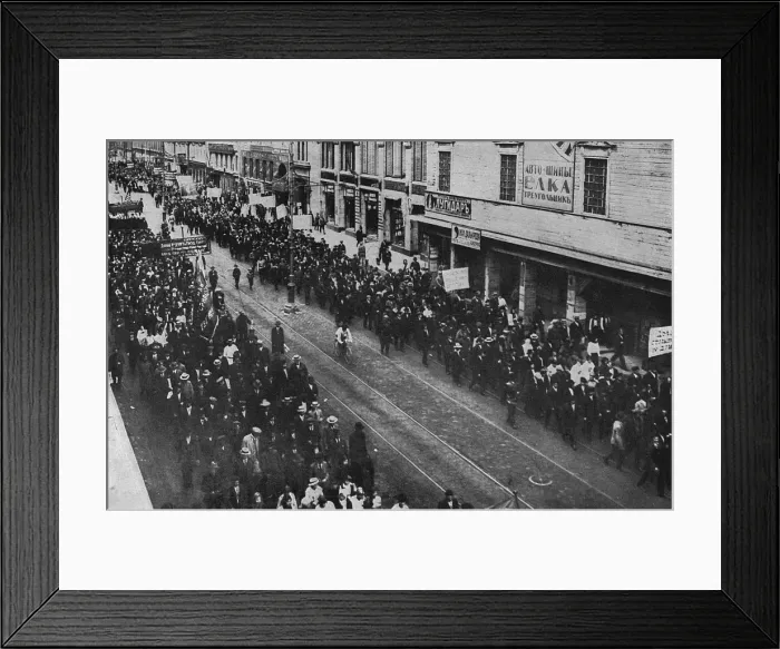 Framed Print : Anti-capitalist parade in a Russian street Framed Print : Anti-capitalist parade in a Russian street