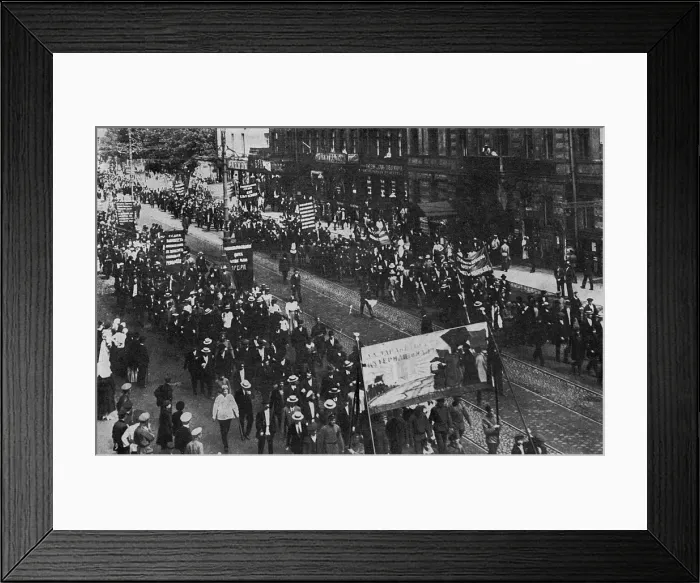 Framed Print : Anti-government parade in a Russian street Framed Print : Anti-government parade in a Russian street