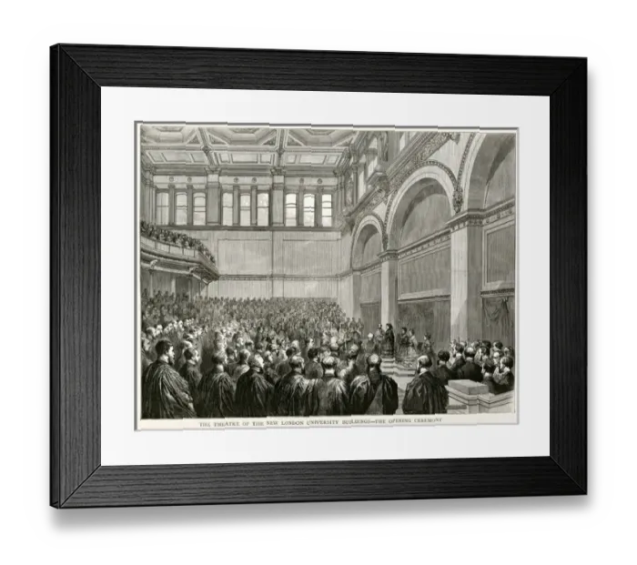 Framed Print : Queen Victoria opens new building of London University Framed Print : Queen Victoria opens new building of London University