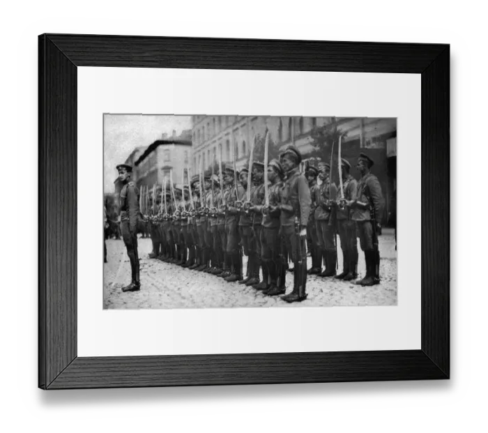 Framed Print : Russian soldiers on parade, Russia, WW1 Framed Print : Russian soldiers on parade, Russia, WW1