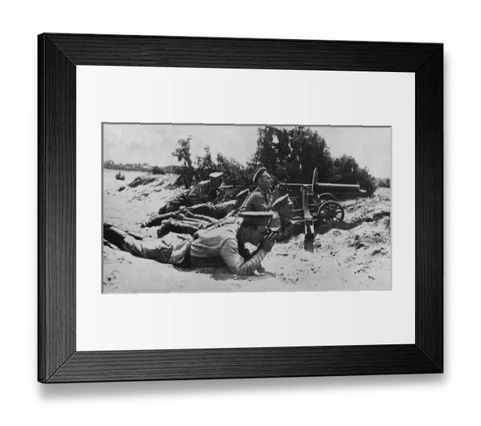 Framed Print : Russian machine gunners near Kalisz, Russia, WW1 Framed Print : Russian machine gunners near Kalisz, Russia, WW1
