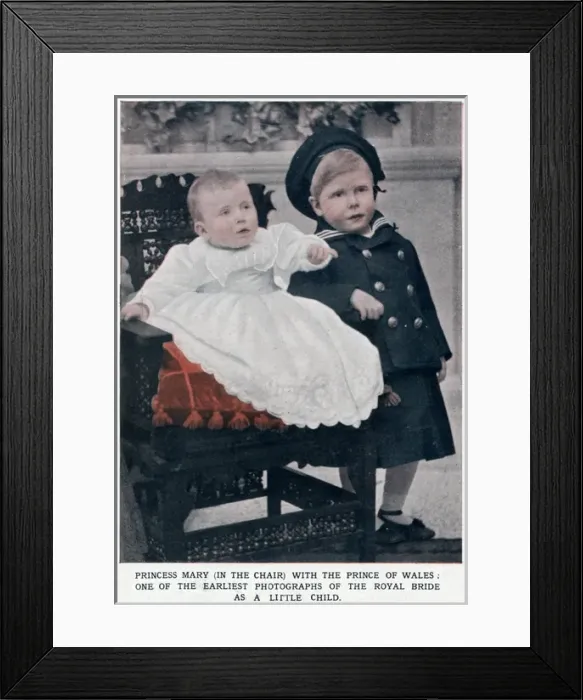 Framed Print : Princess Mary & Prince Edward 1897 Framed Print : Princess Mary & Prince Edward 1897
