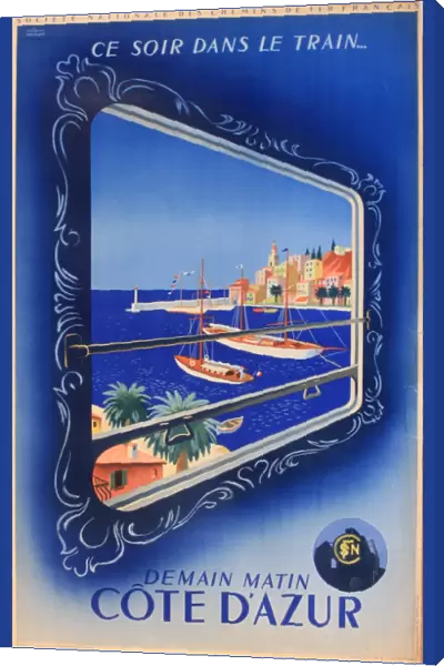 Poster, Cote d Azur, France