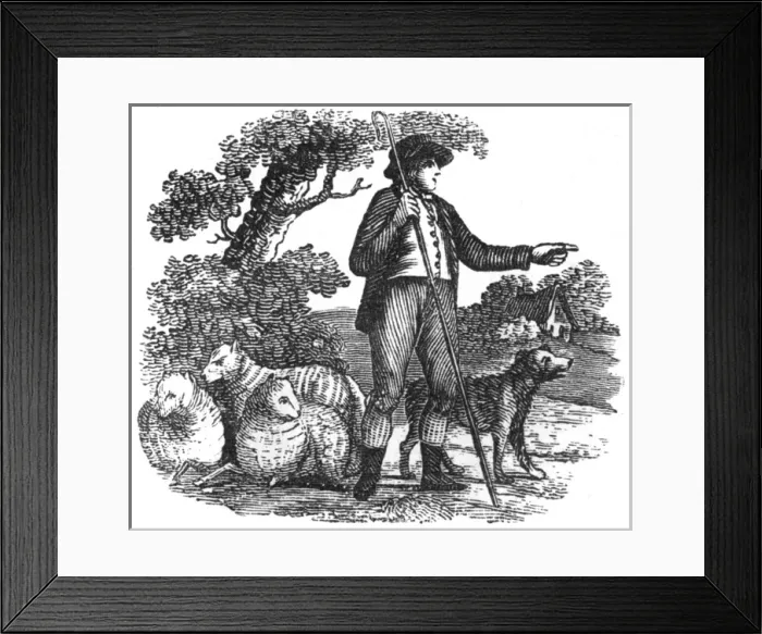 Framed Print : Shepherd, c. 1800 Framed Print : Shepherd, c. 1800