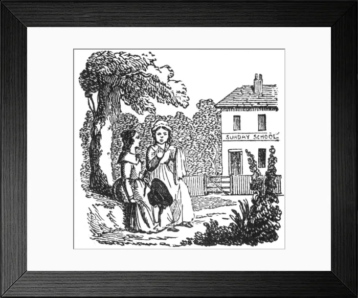 Framed Print : Children going to school, c. 1800 Framed Print : Children going to school, c. 1800