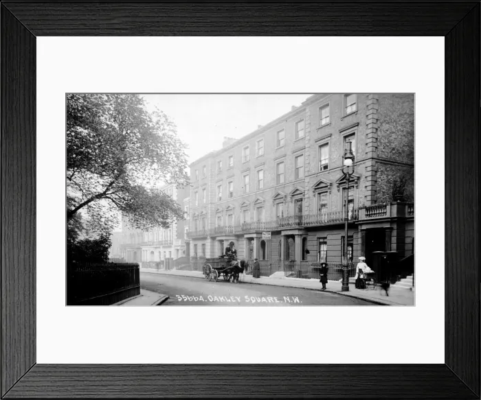 Framed Print : Oakley Square, Camden, NW London Framed Print : Oakley Square, Camden, NW London