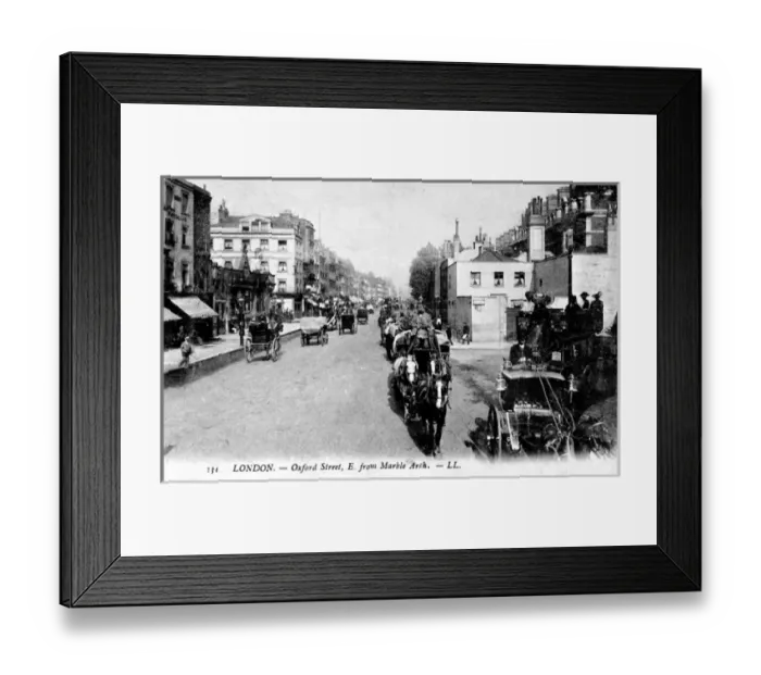 Framed Print : Oxford Street from Marble Arch, Central London Framed Print : Oxford Street from Marble Arch, Central London