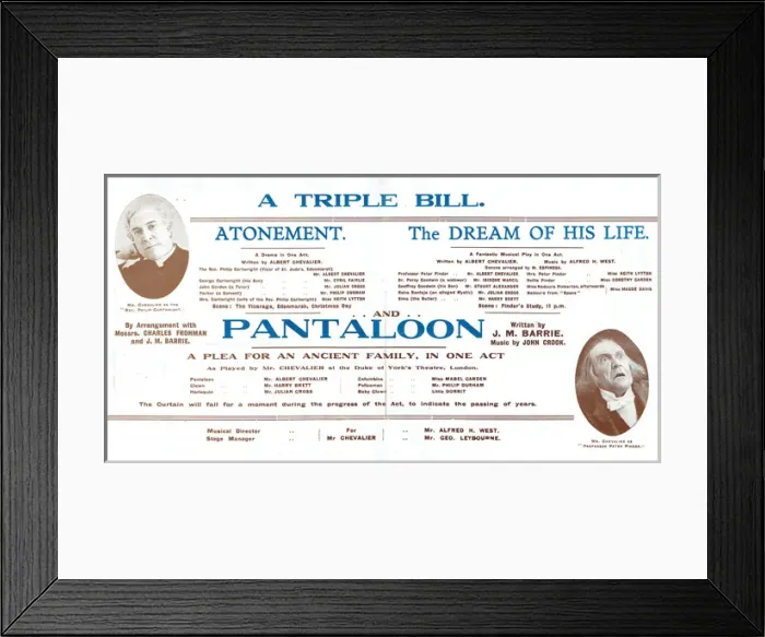 Framed Print : Pantaloon by J M Barrie Framed Print : Pantaloon by J M Barrie