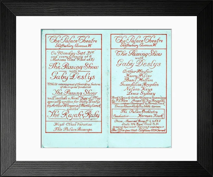 Framed Print : The Passing Show revue by Arthur Wimperis Framed Print : The Passing Show revue by Arthur Wimperis