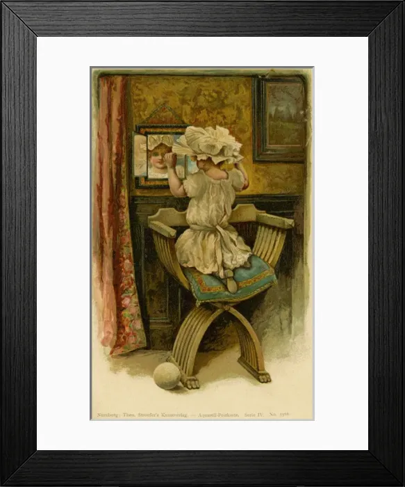 Framed Print : Admiring herself in the mirror Framed Print : Admiring herself in the mirror