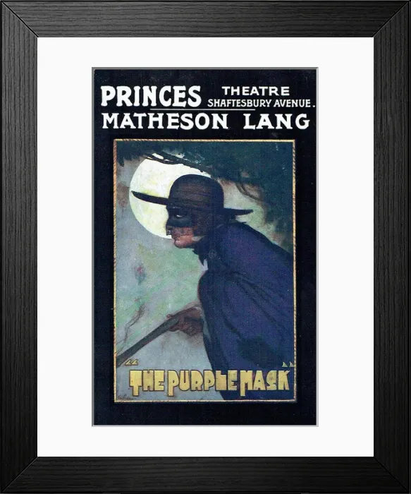 Framed Print : The Purple Mask adapted by Matheson Lang Framed Print : The Purple Mask adapted by Matheson Lang