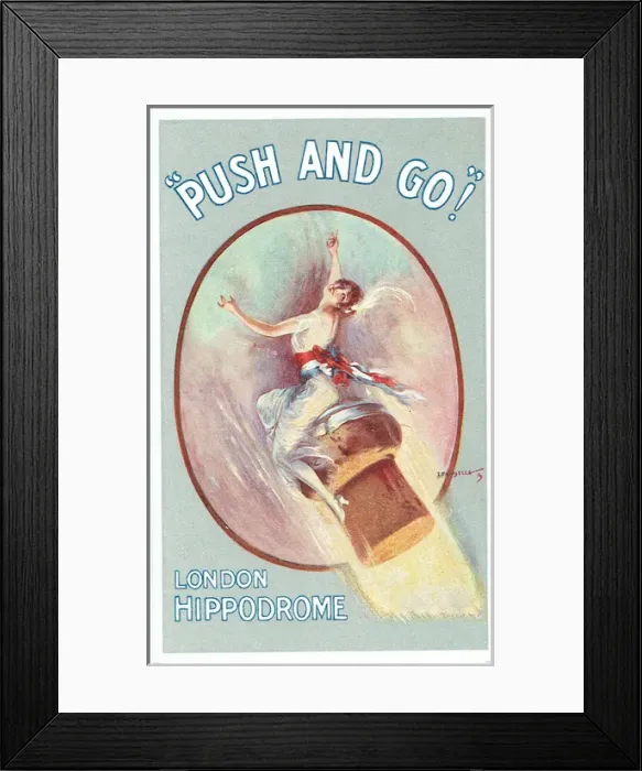 Framed Print : Push and Go revue by Albert de Courbille & F W Mark Framed Print : Push and Go revue by Albert de Courbille & F W Mark