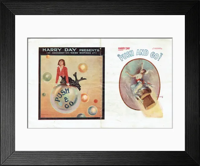 Framed Print : Push and Go revue by Albert de Courbille & F W Mark Framed Print : Push and Go revue by Albert de Courbille & F W Mark